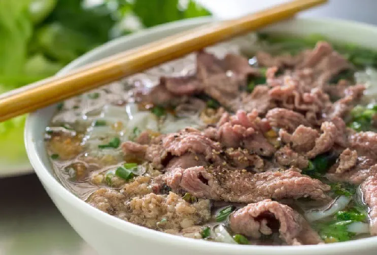 Món phở bò sau khi đã hoàn thành
