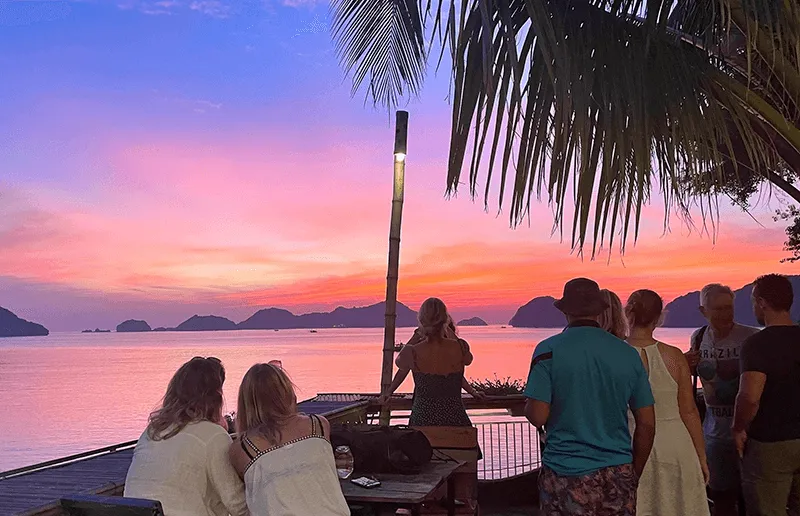 Sunset viewpoint on Cat Ba Island