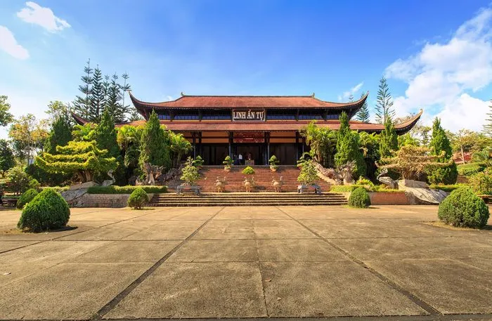 The Avalokiteshvara Garden, featuring hundreds of small Guanyin Buddha statues, forming a serene and spiritual space
