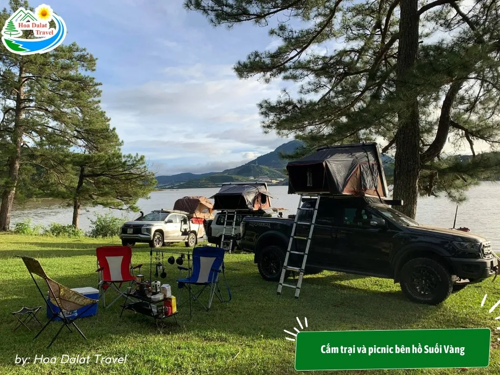 Cắm trại và picnic bên hồ Suối Vàng