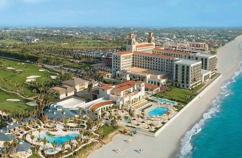 The Breakers Palm Beach Hotel showcasing elegant classical architecture with a private beach
