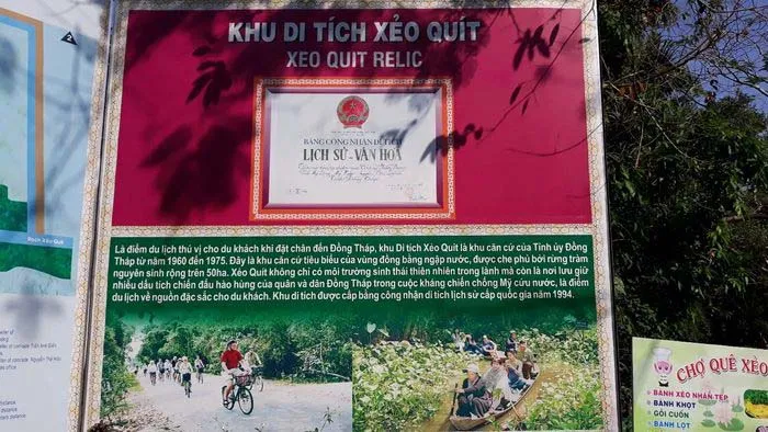 Historical site of Xeo Quyt in Dong Thap, a former revolutionary base