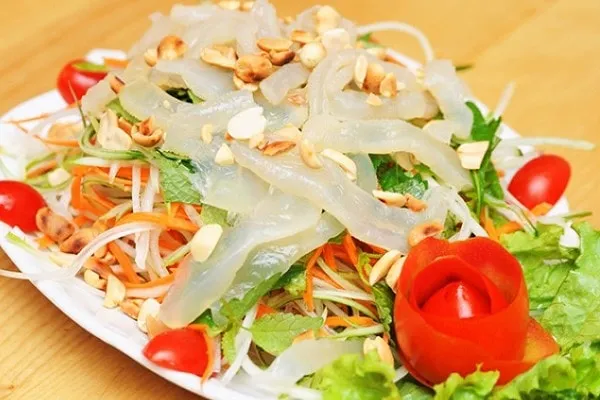 Various dishes made from jellyfish in Quy Nhon