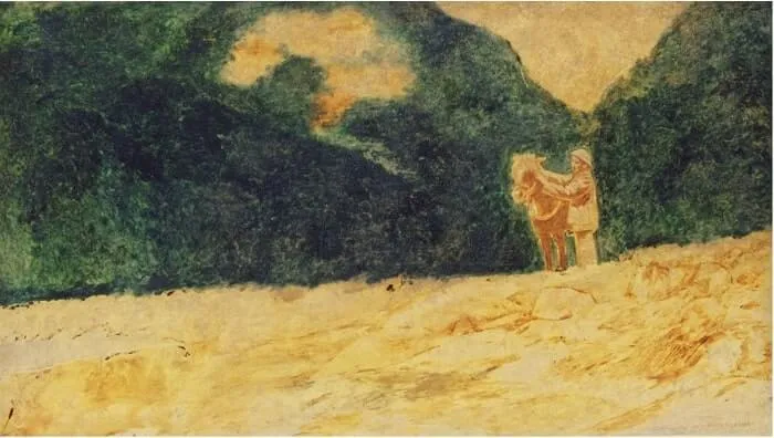 Painting "Uncle Ho at Viet Bac War Zone"