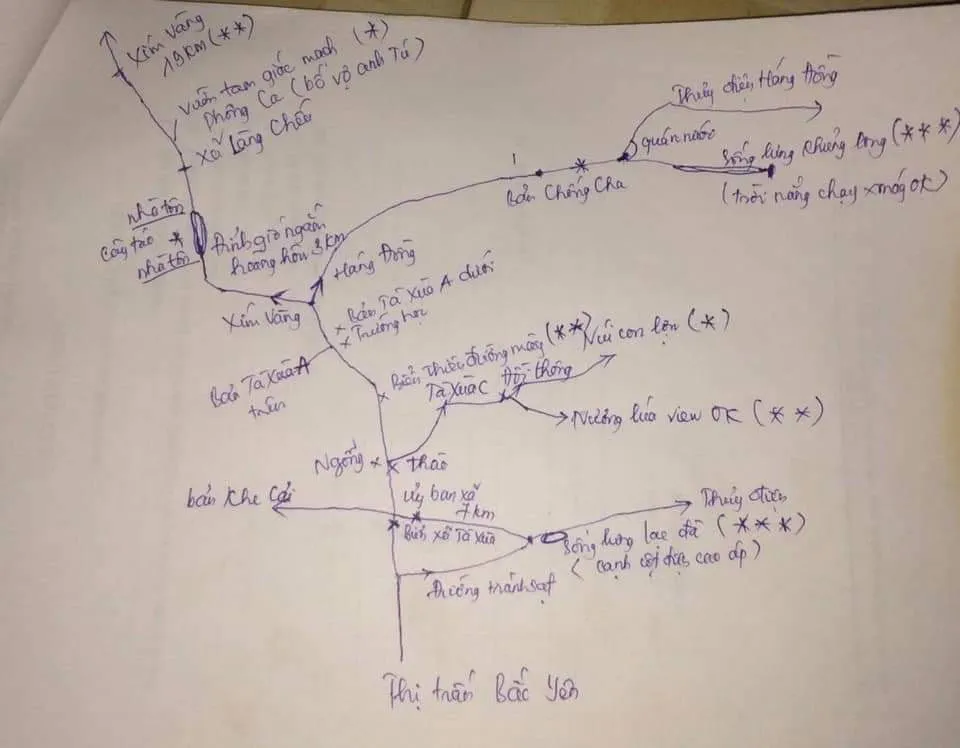 Small map around Tà Xùa