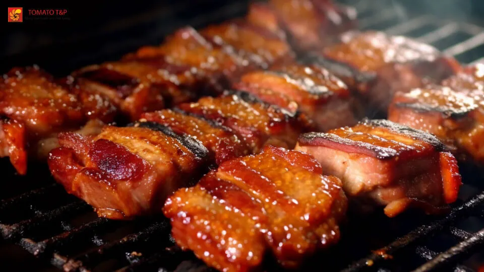 Honey glazed BBQ pork ribs, a delicious idea for a BBQ party