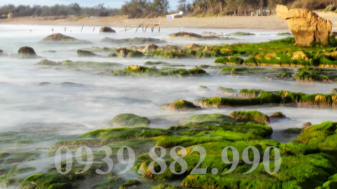 Panoramic view of Co Thach Beach, Binh Thuan, Vietnam