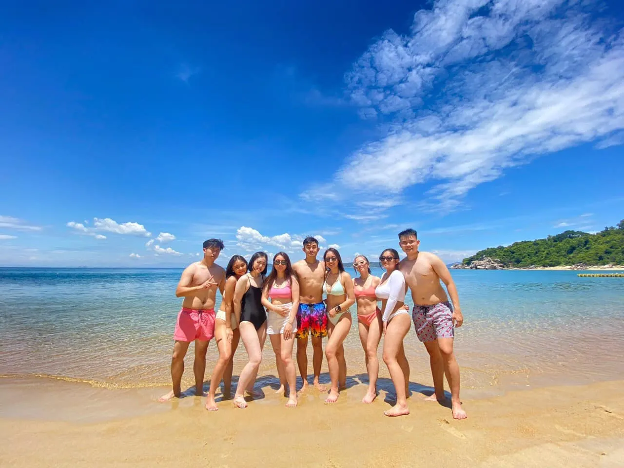 Bai Ong Beach, the most beautiful beach in Cu Lao Cham with clear blue water and white sand