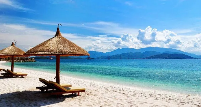 My Khe beach today with tourism development investment but still retains its pristine beauty