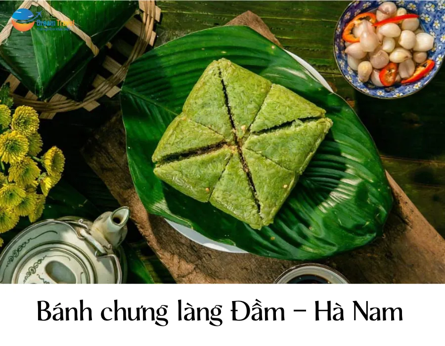 Bánh chưng làng Đầm, đặc sản Hà Nam nổi tiếng với hương vị dẻo thơm, đậm đà, được làm từ nguyên liệu chọn lọc