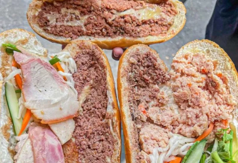 Banh Mi Kim Dung filled with pate and butter