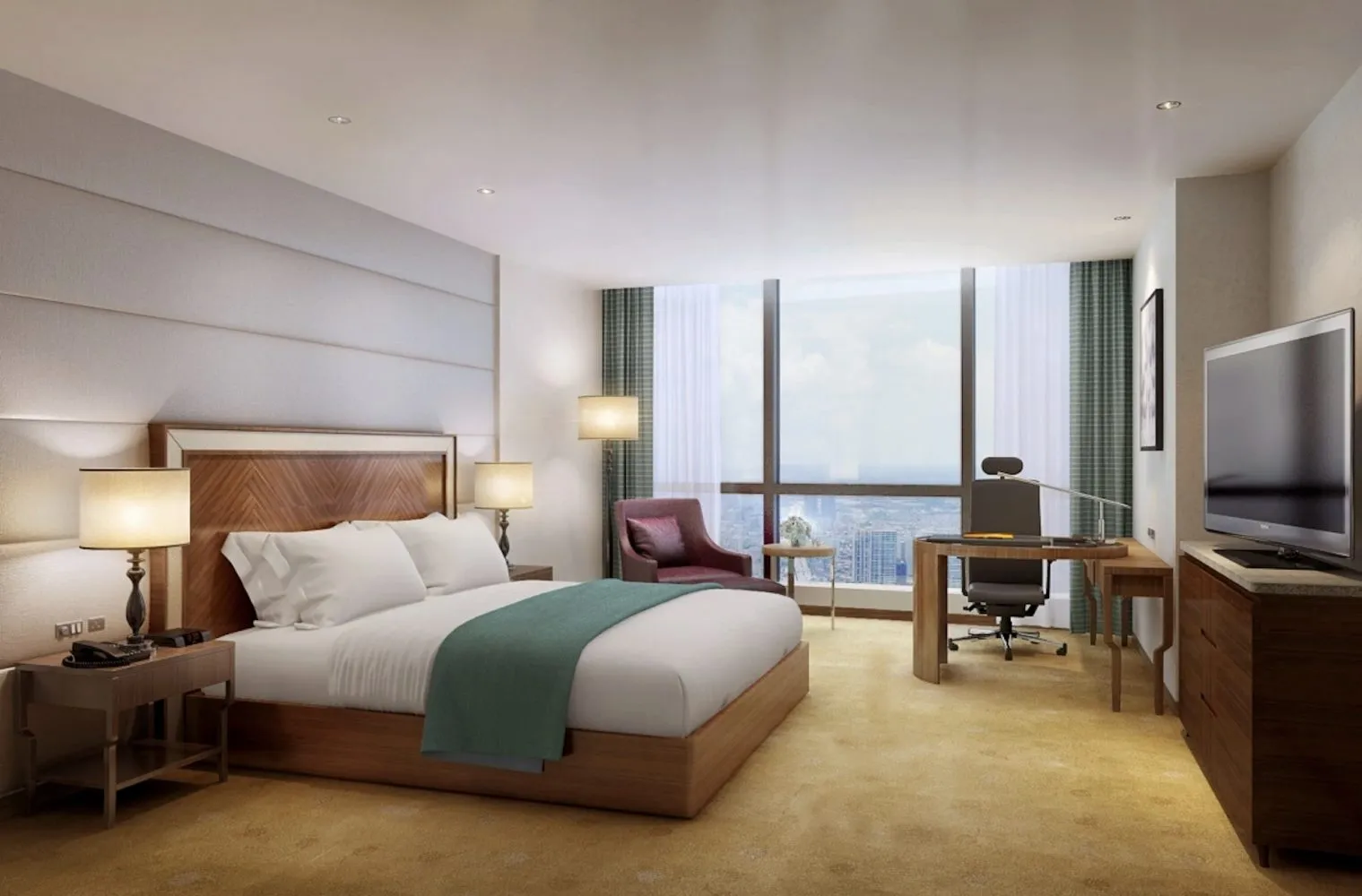 Infinity pool at InterContinental Hanoi Landmark72 with city-wide views