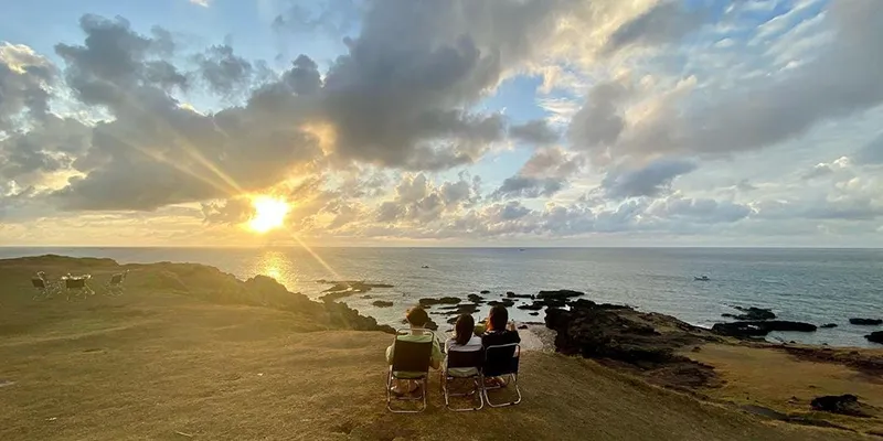 Beautiful sunrise on Phu Quy Island.