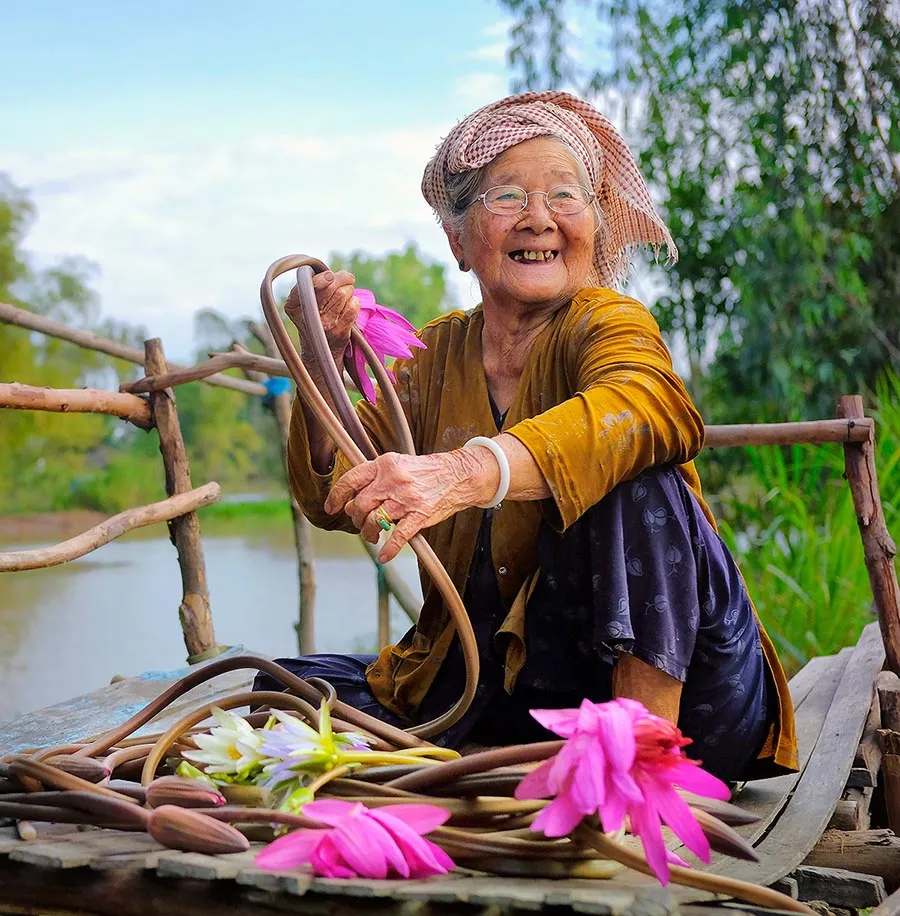 Fresh water lily stems, ingredient for flavorful water lily stems with fermented fish sauce dip