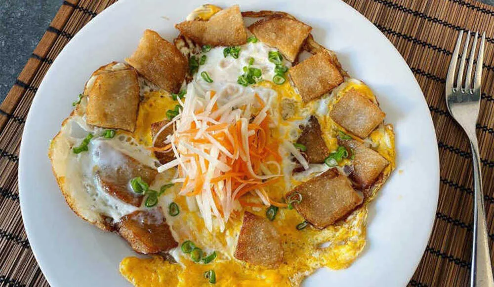 Crispy and rich fried flour cake