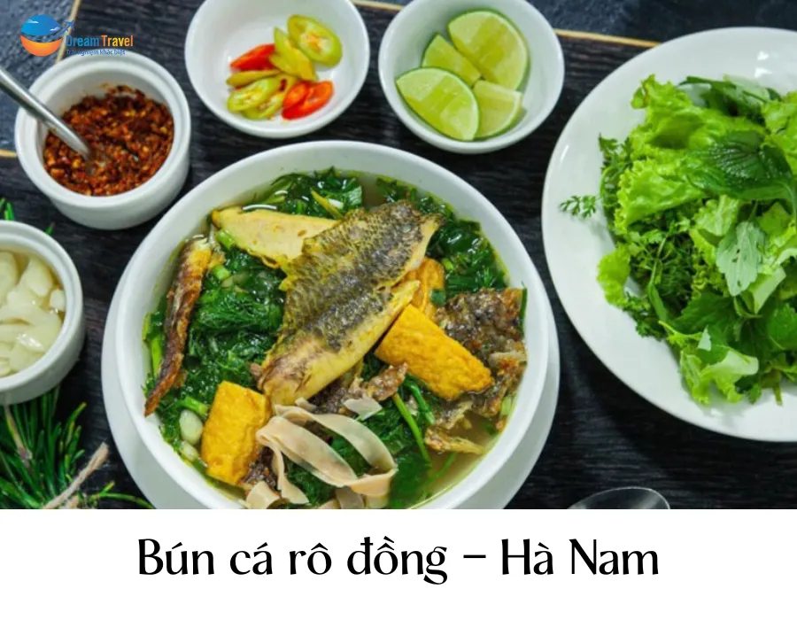 Bún cá rô đồng Hà Nam, món ăn thanh mát với cá rô đồng ngọt thịt và nước dùng thơm ngon
