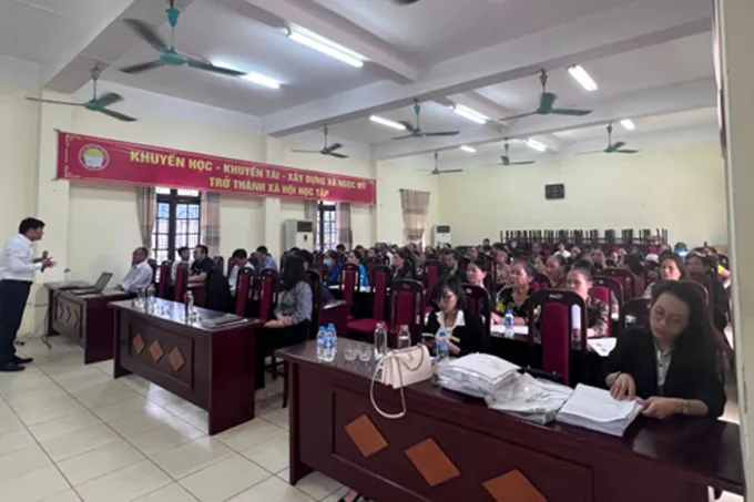 Training session on collective marks for Phu Tuc conical hat village