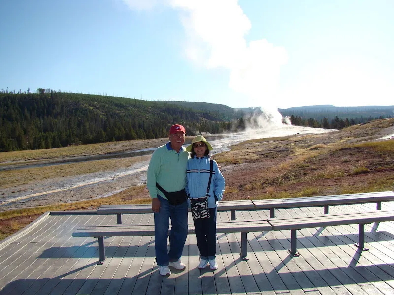 Burgdorf Hot Springs with a large pool and rustic wooden cabins surrounded by forest in Idaho
