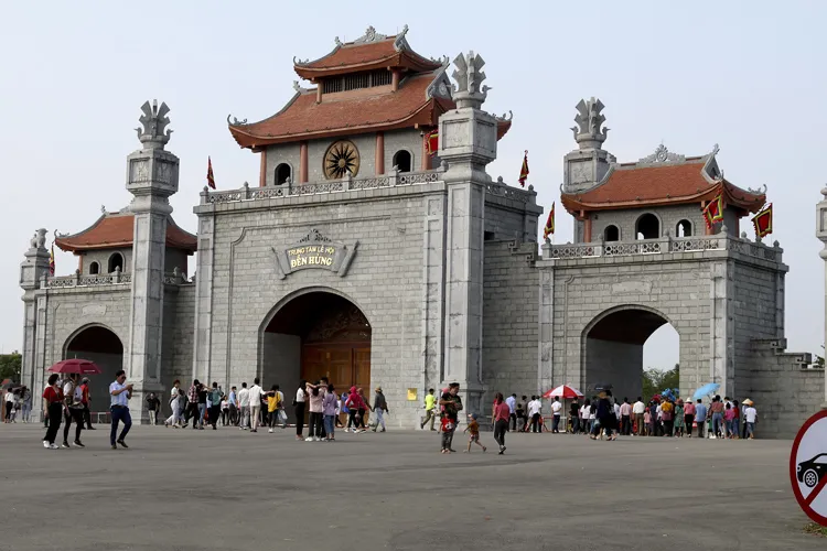 Pilgrims at Hung Temple, a sacred site dedicated to the Hung Kings in Phu Tho province, Vietnam