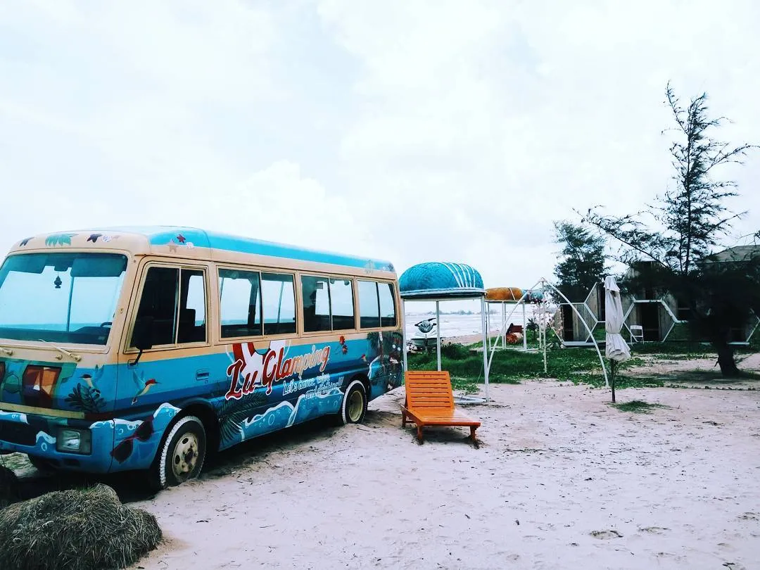 Honeycomb pod glamping accommodation at Lu Glamping, Phan Thiet