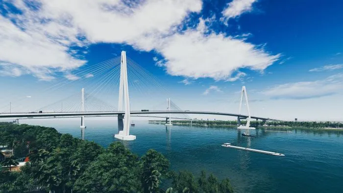 My Thuan Bridge from above