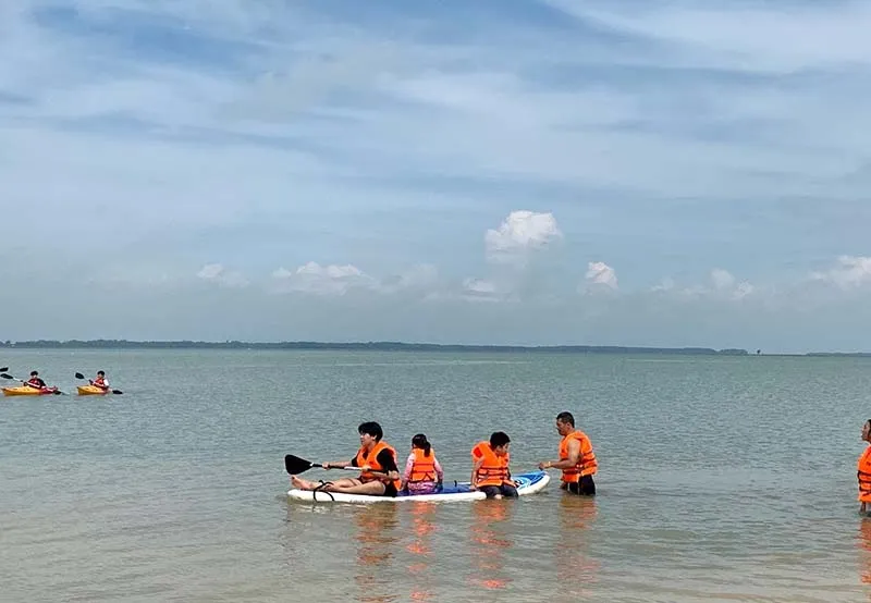 SUP paddling on Dau Tieng Lake at Bang Lang Glamping