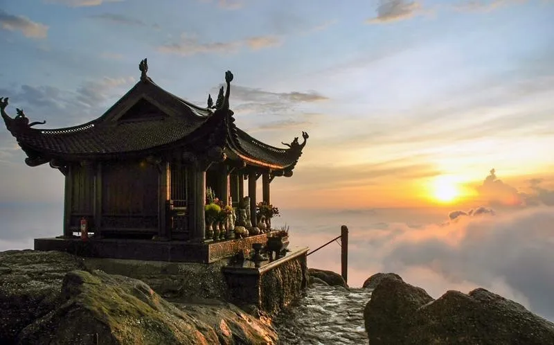 Dong Pagoda on the top of Yen Tu mountain
