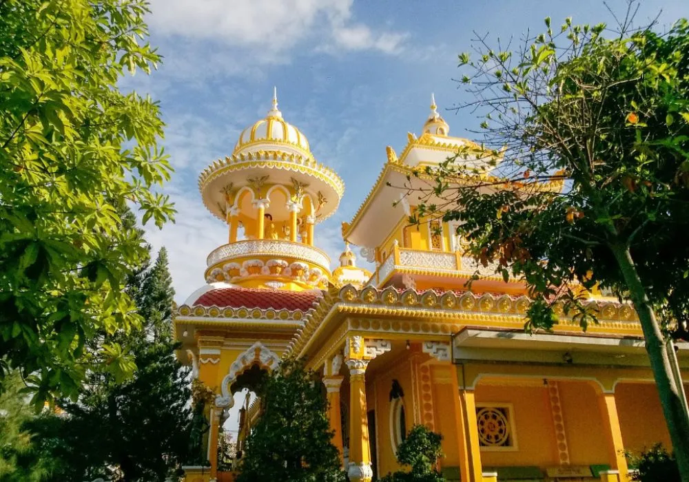 Tay An Pagoda with unique architecture at Sam Mountain, An Giang