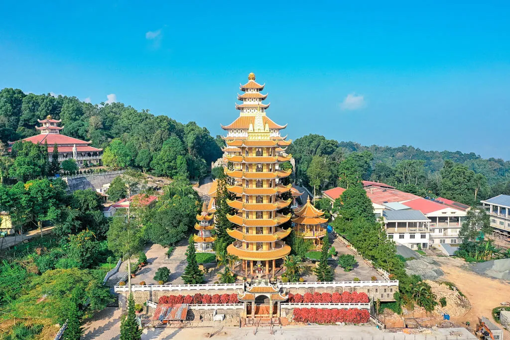 Van Linh Pagoda in Nui Cam with unique and ancient architecture, an important spiritual destination in the Nui Cam An Giang tourism journey