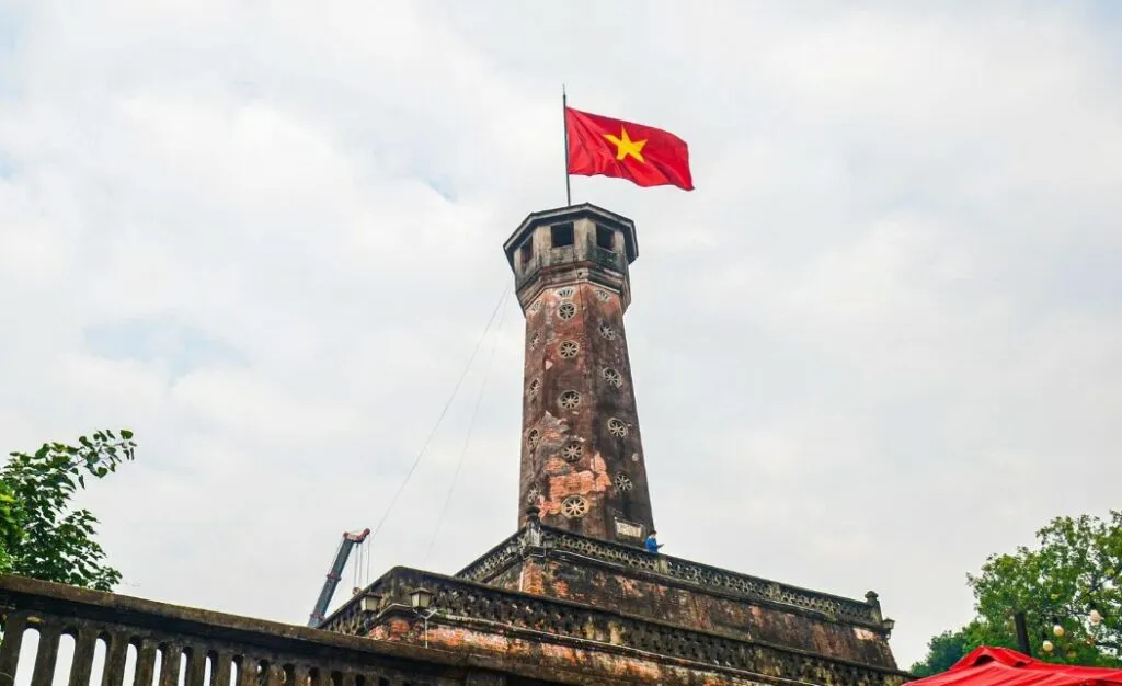 The imposing Hanoi Flag Tower, a symbol of the thousand-year-old capital
