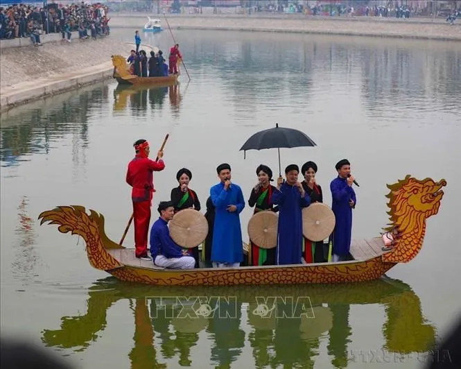 Quan Ho Bac Ninh folk songs are recognized by UNESCO as a Representative Intangible Cultural Heritage of Humanity. Photo: Minh Quyet/VNA