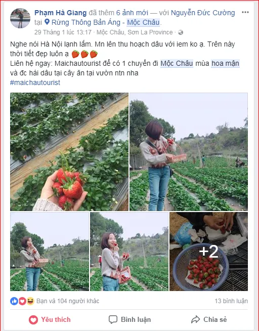 Customer review praising the Moc Chau tour experience