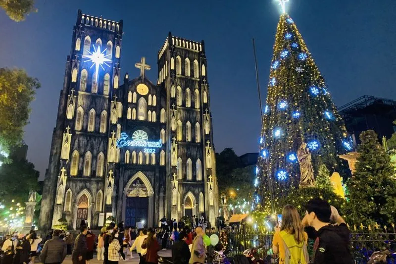 St. Joseph's Cathedral in Hanoi, a historical site with unique Gothic architecture