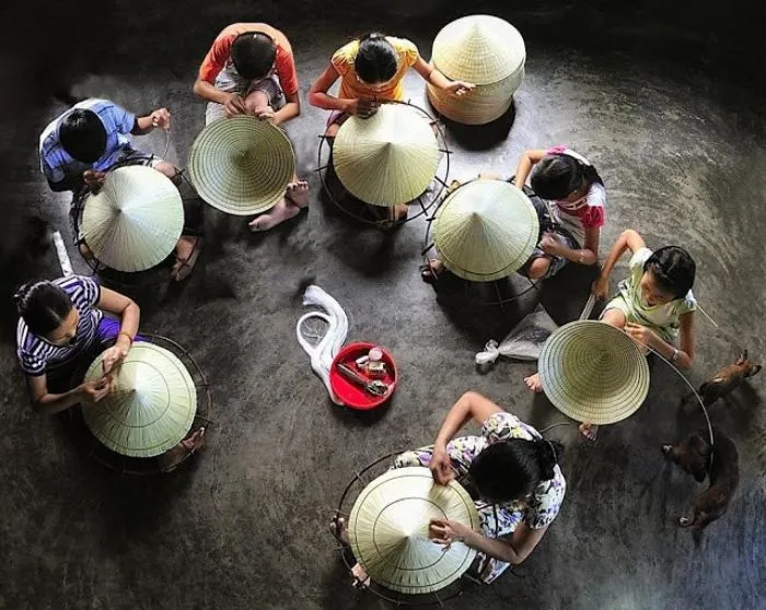 Địa chỉ làng nón Phú Cam, Phước Vĩnh, Huế.