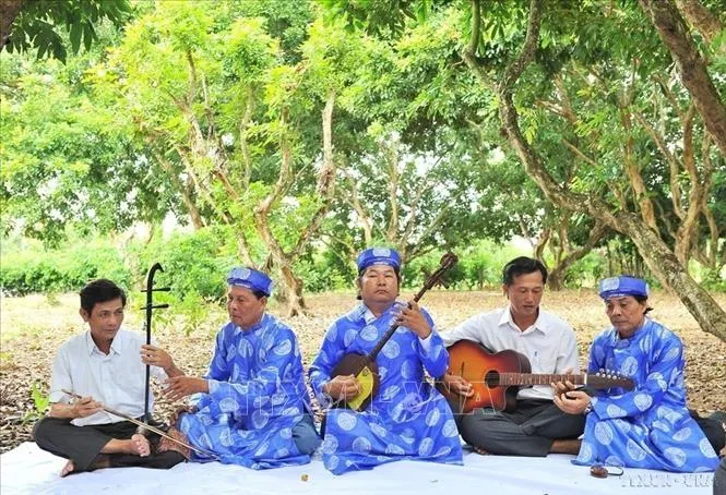 Southern Vietnamese Don Ca Tai Tu is a national music genre of Vietnam, recognized by UNESCO as an intangible cultural heritage and a UNESCO title in Vietnam with a large area of influence covering 21 southern provinces and cities. Photo: Minh Duc/VNA