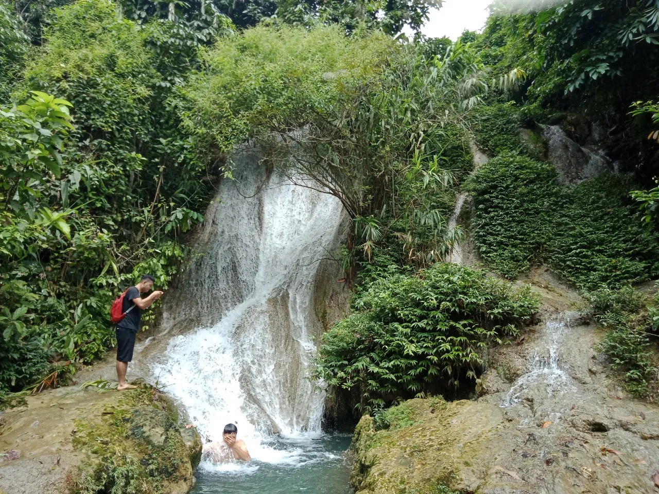 Silver waterfall at Tien Stream.