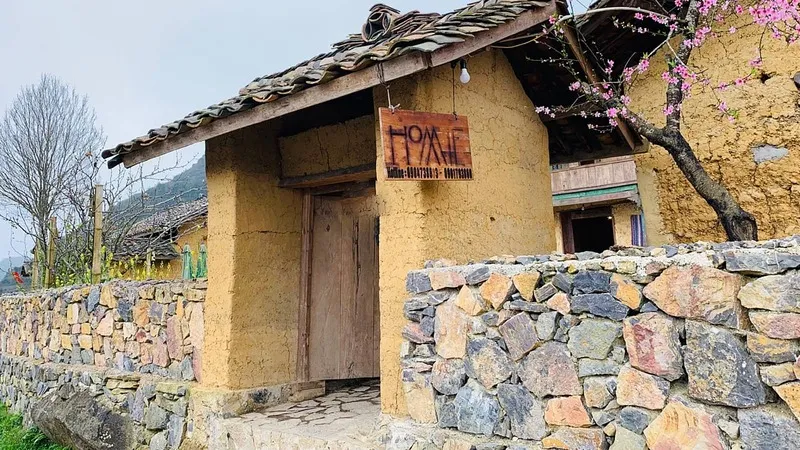 Dong Van Homie Homestay highlighted by ancient rammed earth house architecture