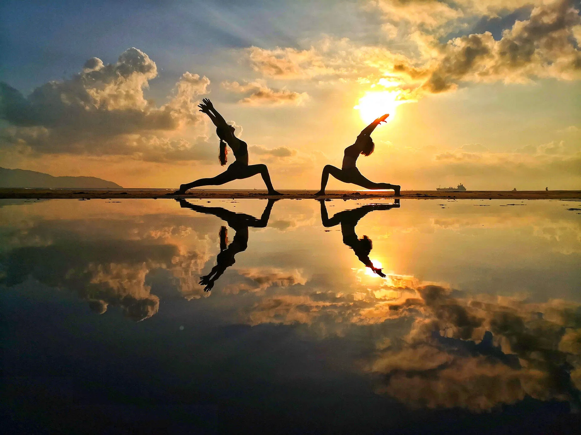 Preparing for a yoga session in nature