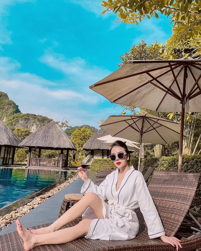 Infinity pool at Aravinda Resort Ninh Binh