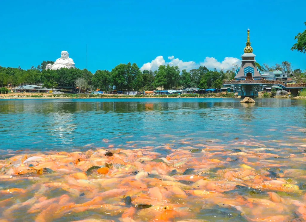 Thuy Liem Lake in Nui Cam with poetic and peaceful beauty, an ideal destination to relax during your Nui Cam An Giang tourism journey