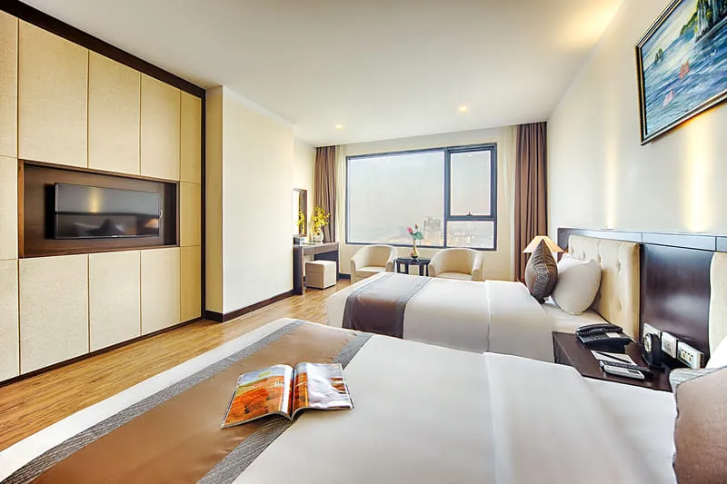 Spacious, modern, and fully equipped room at Muong Thanh Grand Hotel