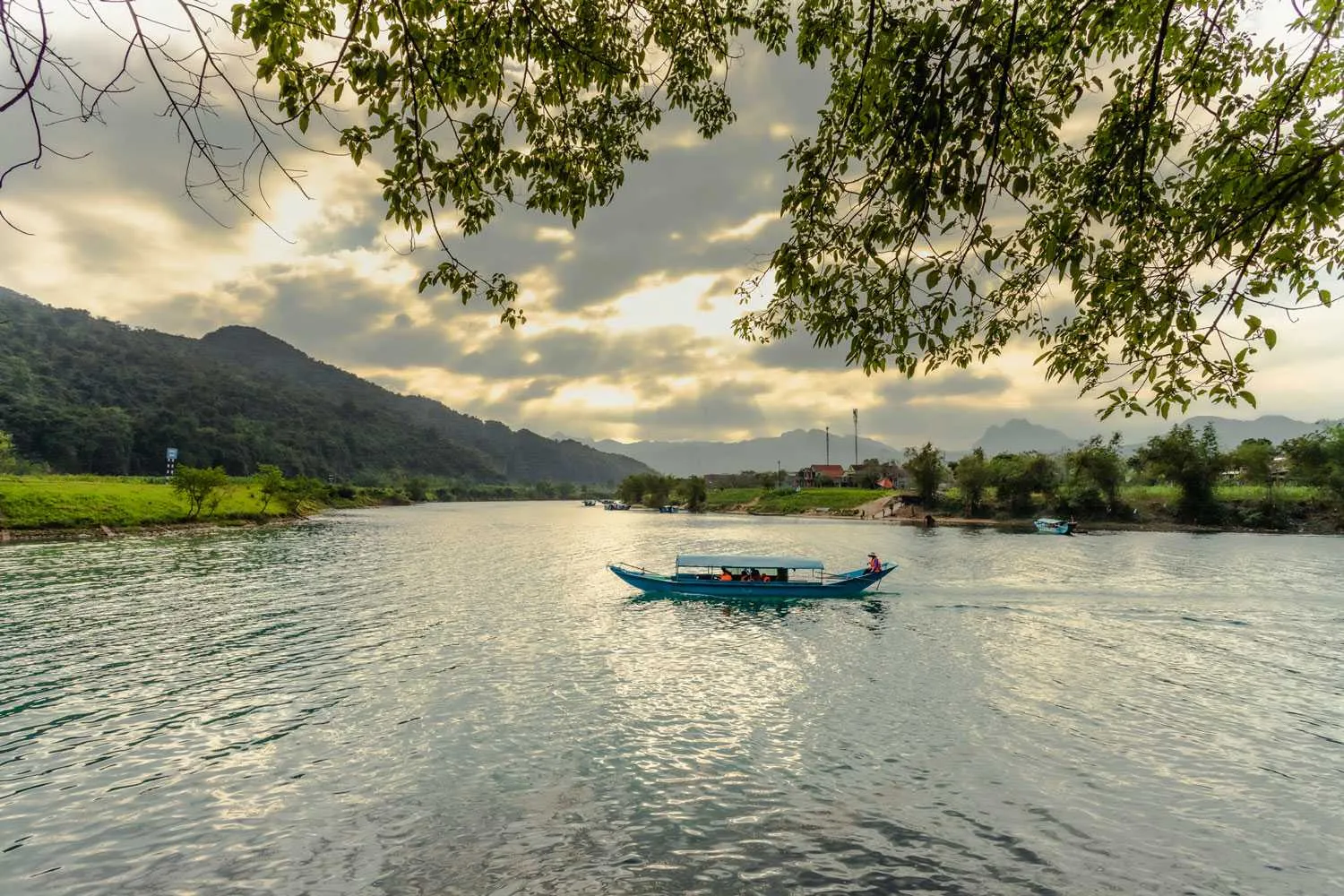 Peaceful and intimate village scenery in Northern Vietnam