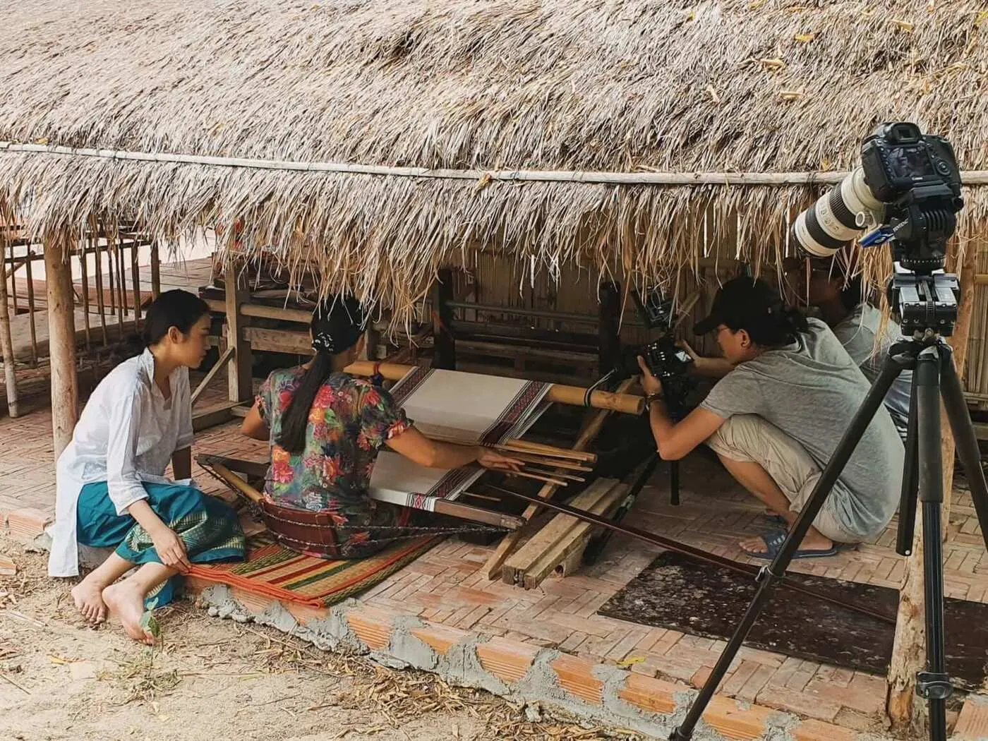 Peaceful scenery at My Nghiep weaving village