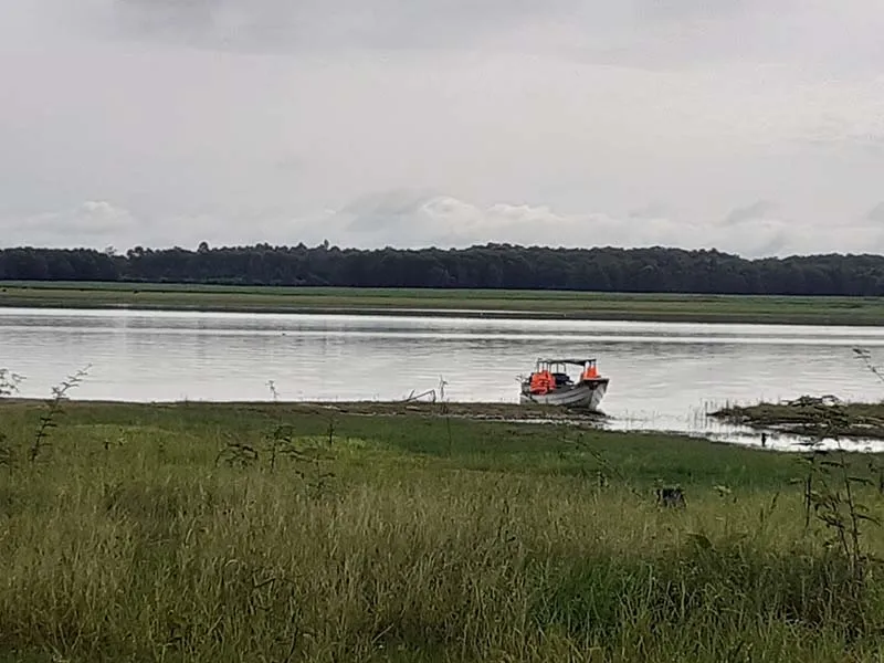 Peaceful scenery on Dau Tieng Lake seen from Nhim Island
