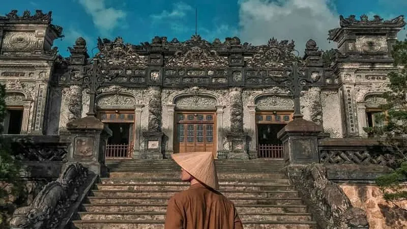 Khai Dinh Tomb in Hue with unique architecture
