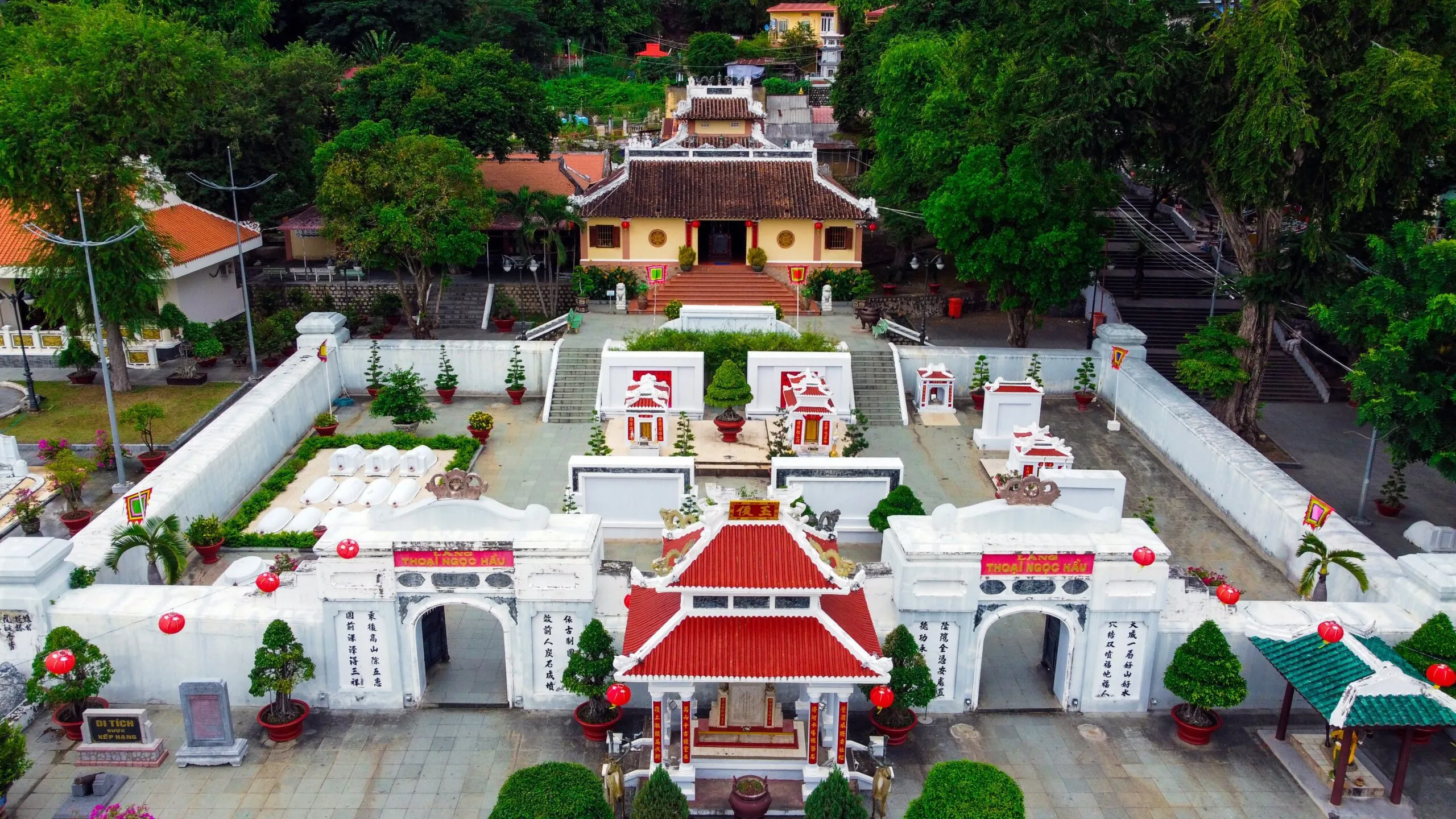 The solemn Thoai Ngoc Hau Tomb, a historical site marking the contribution to the reclamation of An Giang land, Vietnam
