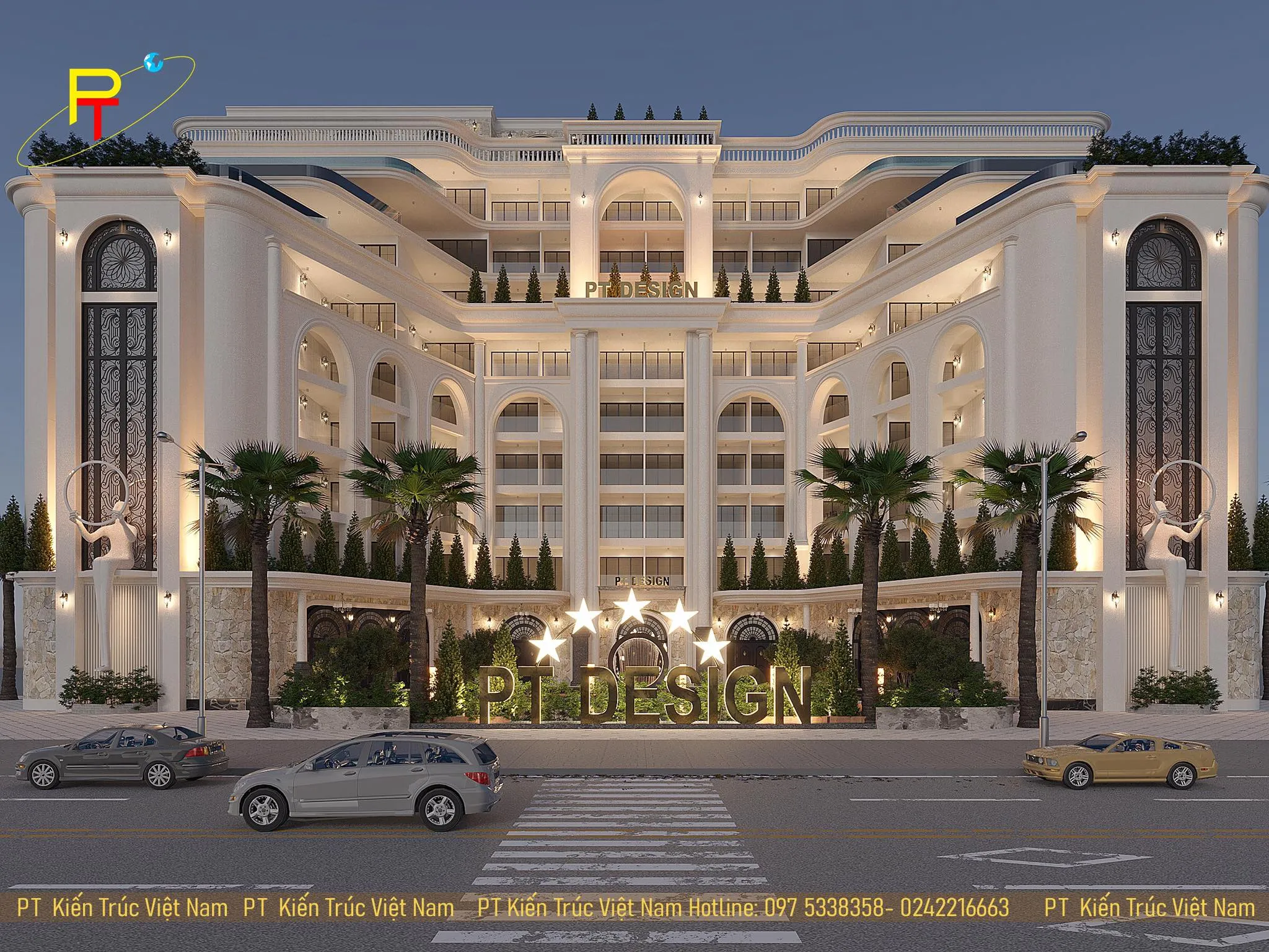 Beautiful and luxurious 5-star hotel architectural design