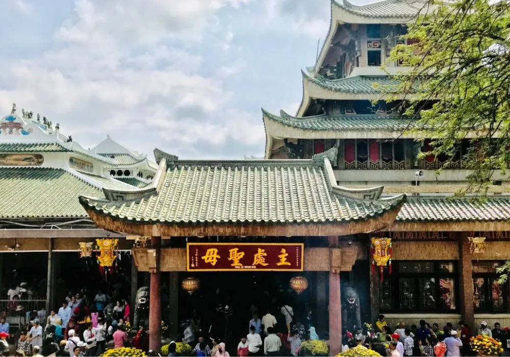 Ba Chua Xu Temple, famous spiritual site on Sam Mountain, Chau Doc