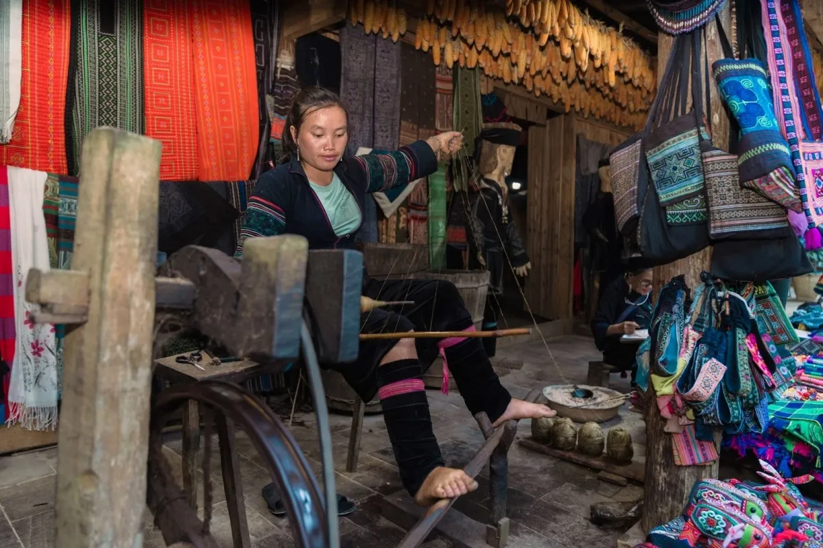 Appetizing traditional food in Cat Cat Village, Sapa.