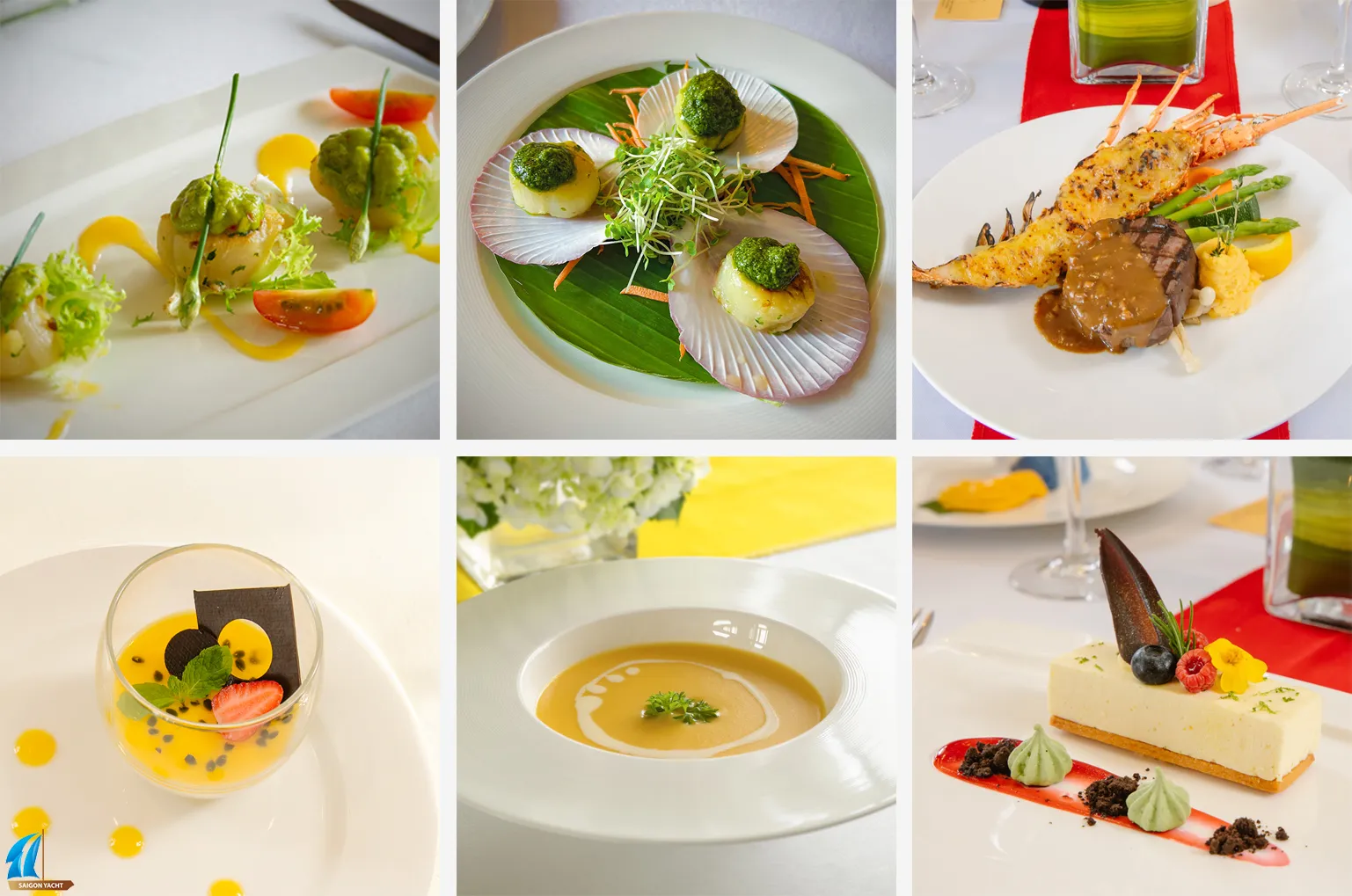 Appetizing and beautifully presented Asian-European dishes